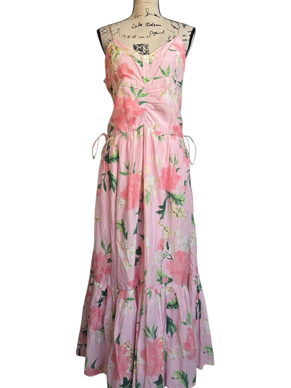 Vineyard Vines Kentucky Derby Nwt Floral Strappy Boho Cottage Maxi Dress Sz 14